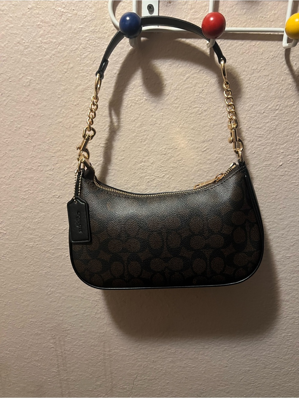Coach Mini Shoulder Bag in Brown with Gold Hardware - Picture 2 of 3